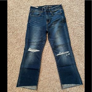 American eagle high rise crop flare